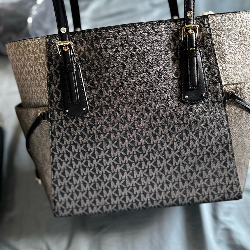 NWT Michael Kors Black and gold bag